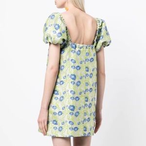 Ganni
Floral-Jacquard Shift Minidress